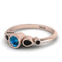 Bezel Symmetrical Blue Topaz Ring - Ivy No. 508 image 2