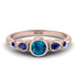 Bezel Symmetrical Blue Topaz Ring - Ivy No. 514 image 1