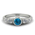 Bezel Symmetrical Blue Topaz Ring - Ivy No. 503 image 1