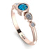 Bezel Symmetrical Blue Topaz Ring - Ivy No. 502 image 2