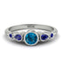Bezel Symmetrical Blue Topaz Ring - Ivy No. 515 image 1