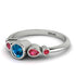 Bezel Symmetrical Blue Topaz Ring - Ivy No. 512 image 2