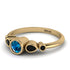 Bezel Symmetrical Blue Topaz Ring - Ivy No. 507 image 2