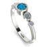 Bezel Symmetrical Blue Topaz Ring - Ivy No. 503 image 3