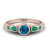 Bezel Symmetrical Blue Topaz Ring - Ivy No. 505 image 1
