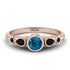Bezel Symmetrical Blue Topaz Ring - Ivy No. 508 image 1