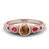 Bezel Symmetrical Brown Diamond Ring - Ivy No. 1111 image 1