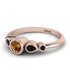 Bezel Symmetrical Brown Diamond Ring - Ivy No. 1108 image 2