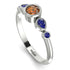Bezel Symmetrical Brown Diamond Ring - Ivy No. 1115 image 3