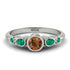 Bezel Symmetrical Brown Diamond Ring - Ivy No. 1106 image 1