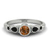 Bezel Symmetrical Brown Diamond Ring - Ivy No. 1109 image 1