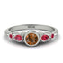 Bezel Symmetrical Brown Diamond Ring - Ivy No. 1112 image 1