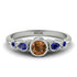 Bezel Symmetrical Brown Diamond Ring - Ivy No. 1115 image 1
