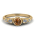 Bezel Symmetrical Brown Diamond Ring - Ivy No. 1101 image 1