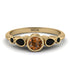 Bezel Symmetrical Brown Diamond Ring - Ivy No. 1107 image 1
