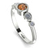 Bezel Symmetrical Brown Diamond Ring - Ivy No. 1103 image 3