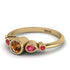 Bezel Symmetrical Brown Diamond Ring - Ivy No. 1110 image 2