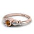 Bezel Symmetrical Brown Diamond Ring - Ivy No. 1102 image 3
