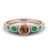 Bezel Symmetrical Brown Diamond Ring - Ivy No. 1105 image 1