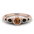 Bezel Symmetrical Brown Diamond Ring - Ivy No. 1108 image 1