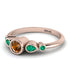 Bezel Symmetrical Brown Diamond Ring - Ivy No. 1105 image 2