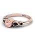 Bezel Symmetrical Morganite Ring - Ivy No. 908 image 2