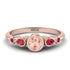 Bezel Symmetrical Morganite Ring - Ivy No. 911 image 1