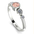 Bezel Symmetrical Morganite Ring - Ivy No. 903 image 3