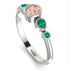 Bezel Symmetrical Morganite Ring - Ivy No. 906 image 3