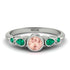 Bezel Symmetrical Morganite Ring - Ivy No. 906 image 1