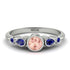 Bezel Symmetrical Morganite Ring - Ivy No. 915 image 1