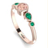 Bezel Symmetrical Morganite Ring - Ivy No. 905 image 3