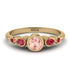 Bezel Symmetrical Morganite Ring - Ivy No. 910 image 1