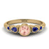 Bezel Symmetrical Morganite Ring - Ivy No. 913 image 1