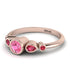 Bezel Symmetrical Pink Moissanite Ring - Ivy No. 811 image 2