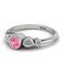 Bezel Symmetrical Pink Moissanite Ring - Ivy No. 803 image 2