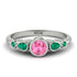 Bezel Symmetrical Pink Moissanite Ring - Ivy No. 806 image 1