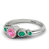 Bezel Symmetrical Pink Moissanite Ring - Ivy No. 806 image 2