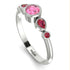 Bezel Symmetrical Pink Moissanite Ring - Ivy No. 812 image 3