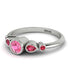 Bezel Symmetrical Pink Moissanite Ring - Ivy No. 812 image 2