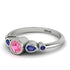 Bezel Symmetrical Pink Moissanite Ring - Ivy No. 815 image 2