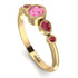Bezel Symmetrical Pink Moissanite Ring - Ivy No. 810 image 3