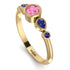 Bezel Symmetrical Pink Moissanite Ring - Ivy No. 813 image 3