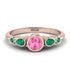 Bezel Symmetrical Pink Moissanite Ring - Ivy No. 805 image 1