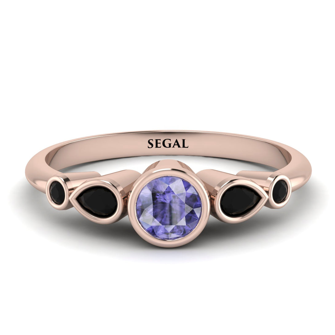 Bezel Symmetrical Tanzanite Ring - Ivy No. 208