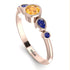 Bezel Symmetrical Yellow Diamond Ring - Ivy No. 1014 image 3