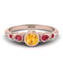Bezel Symmetrical Yellow Diamond Ring - Ivy No. 1011 image 1