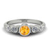 Bezel Symmetrical Yellow Diamond Ring - Ivy No. 1003 image 1