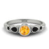 Bezel Symmetrical Yellow Diamond Ring - Ivy No. 1009 image 1