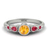 Bezel Symmetrical Yellow Diamond Ring - Ivy No. 1012 image 1